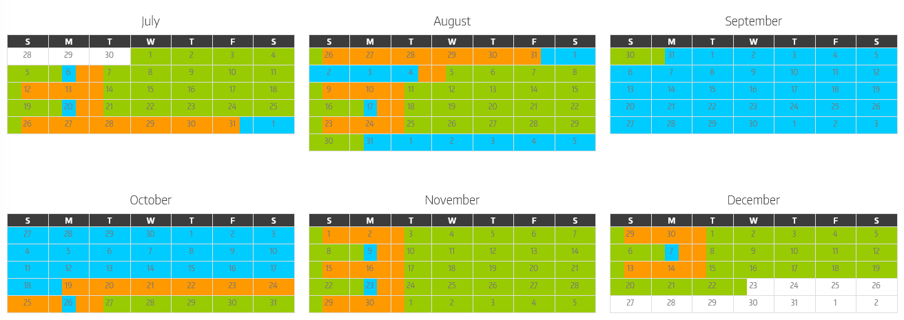 CLS Schedule July - December 2026