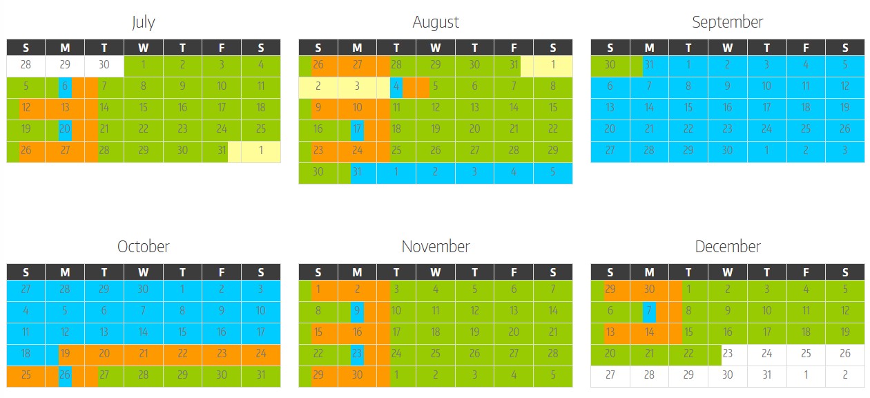 CLS Schedule July - December 2026